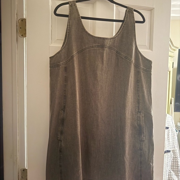 NATURAL LIFE Gray Denim Tank Dress - Picture 2 of 5